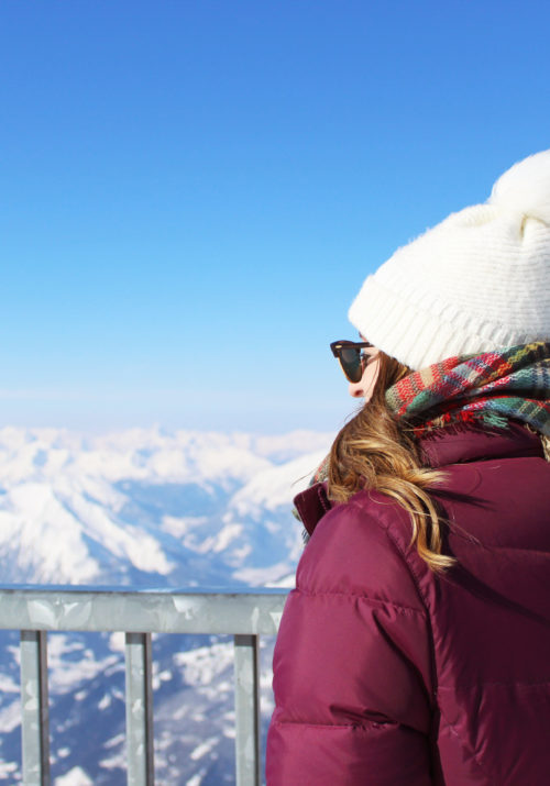 At the top of Zugspitze in Garmisch-Partenkirchen